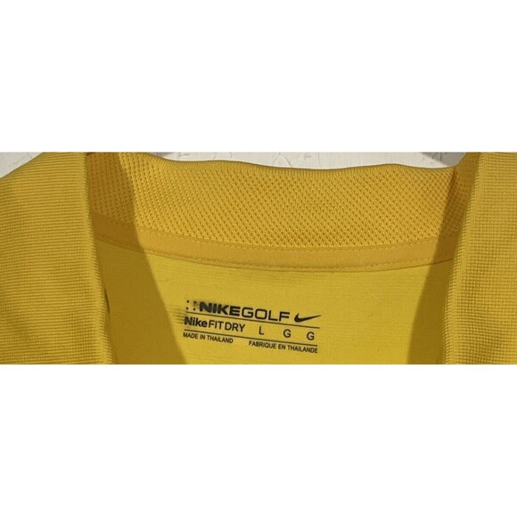 Men's Nike Golf Tour Performance Dri-Fit Short Sleeve Lemon YellowPolo Size L - Picture 2 of 3